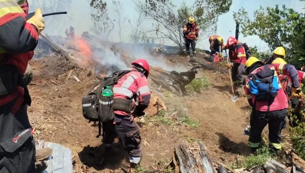 Control parcial de focos en El Turbio: sigue el combate contra el incendio forestal en&nbsp;Chubut